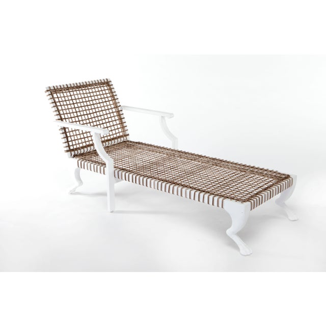 Not Yet Made - Made To Order Delta Tau Chaise Lounge in White For Sale - Image 5 of 7