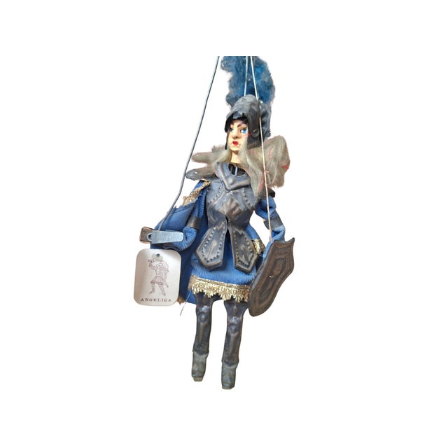 Lanzafame Company, Sicilian Puppet Couple Orlando and Angelica, 1985, Iron and Wood For Sale - Image 3 of 11