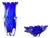 Cobalt Blue Art Glass Set by Jaroslav Taraba for Lednické Rovne, Czechoslovakia, 1960s, Set of 2 For Sale