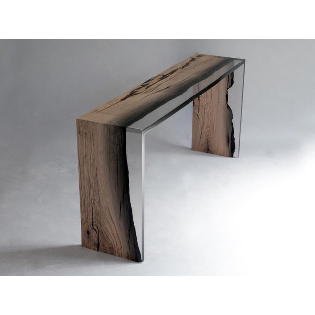 Black Wetland One Side Console Table by Andrea Forti e Eleonora Dal Farra For Sale - Image 8 of 8