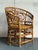 Late 20th Century Vintage Boho Medallion Back Bamboo Brighton Pavillon Chair For Sale - Image 5 of 12