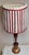 Large Vintage Table Lamp with Mahogany Base, Brass Trim and Fabric Shade, 1970s For Sale - Image 6 of 9