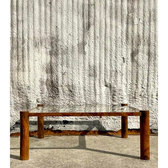 Vintage Boho Italian Burl Olive Wood Coffee Table For Sale - Image 9 of 10