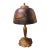 Vintage Antique Reverse Painted Landscape Panel Table Lamp For Sale