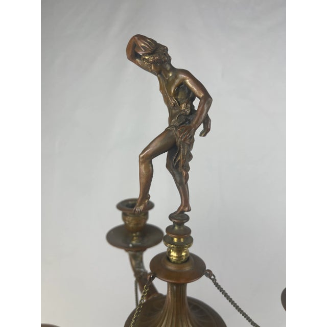 Antique Circa 1890 Ferdinand Barbedienne Foundry French Bronze Pair Candelabras For Sale - Image 10 of 10