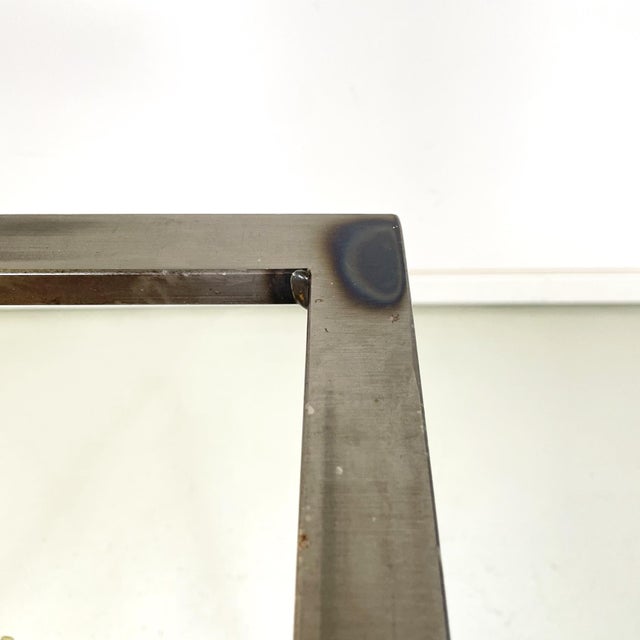 German Modern Squared Chair in Wood and Metal by Karl-Friedrich Foster Kkf, 1980s For Sale - Image 12 of 18