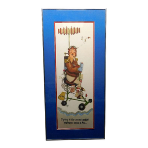 Vintage 1978 Peter Mulcahy Hand-Signed Aviation Satire