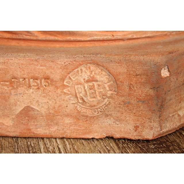 Italian Marble Top Terra Cotta Pedestal For Sale - Image 11 of 12