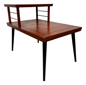 1960s Mid Century Two Tier Lane Side Table
