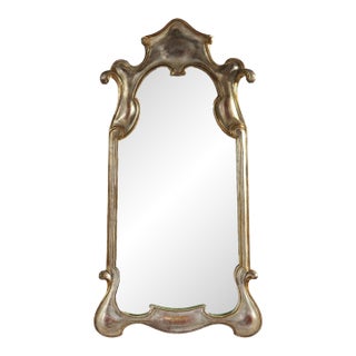 Vintage French Art Nouveau Gilt Wood Mirror Unsigned 20thC For Sale