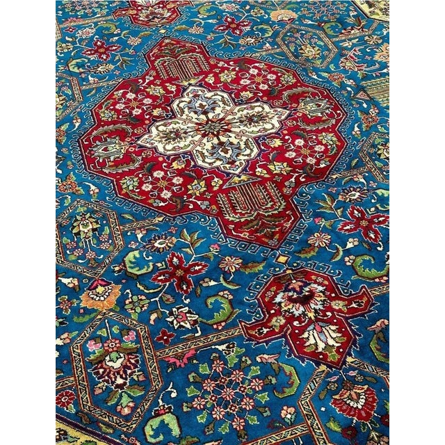 1960s Old Persian Tabriz Area Rug 10x13 For Sale - Image 4 of 11