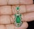 Green Late 20th Century Gia Natural 4.10Cts Emerald Diamond Solid 18k Gold Pendant Necklace For Sale - Image 8 of 15
