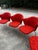 Up for consideration is a beautiful vintage collection of red abstract Coalesse Steelcase dining chairs. This set would...