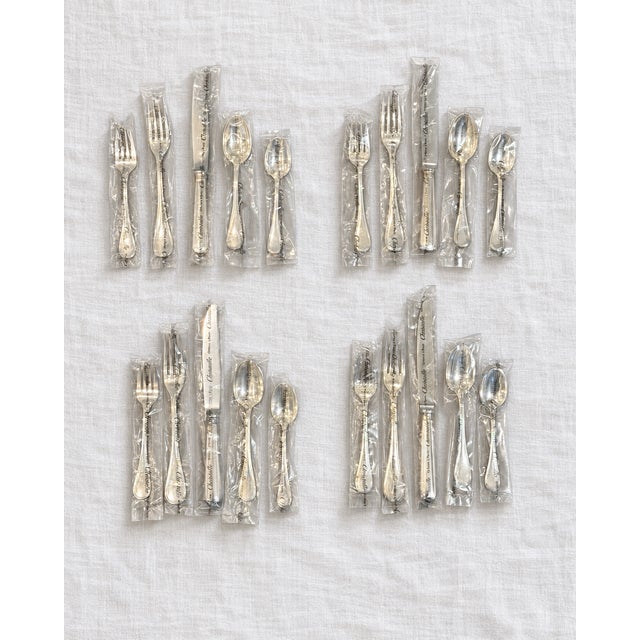 French Vintage Christofle Albi Silver-Plated Flatware Service for 4, Unused Sealed - 20 Pieces For Sale - Image 3 of 17
