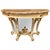 Demilune Console Hollywood Regency Style Marble-Top With Beveled Mirror Back For Sale - Image 13 of 13