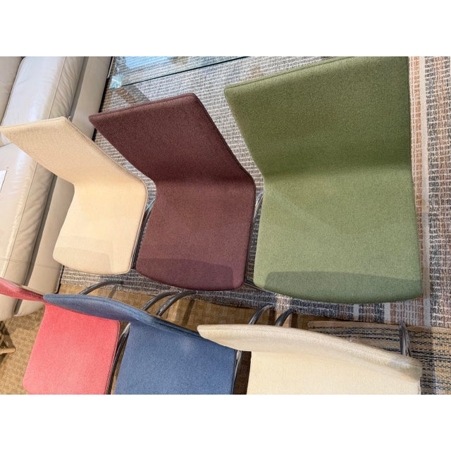 Late 20th Century Set of 8 Late 20th Century Authentic Loewenstein Postmodern Italian Dining Chairs - Colorful Assortment For Sale - Image 5 of 9