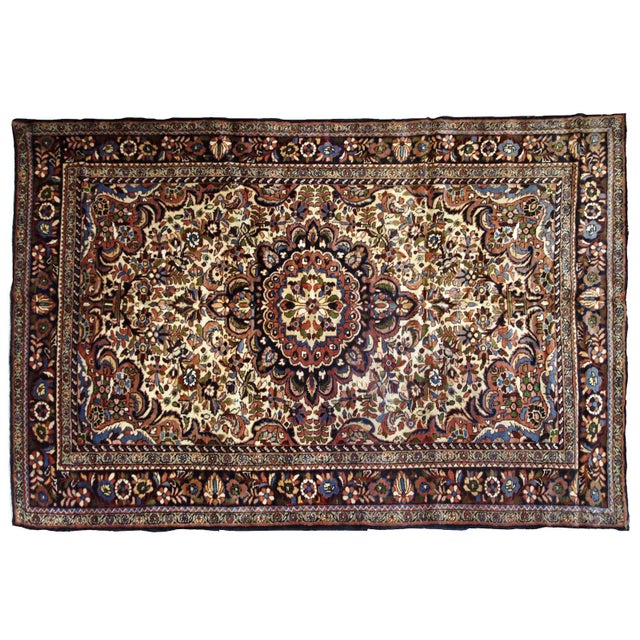 1900s, Handmade Antique Persian Sarouk Rug 3.1' X 5.2' For Sale - Image 11 of 11