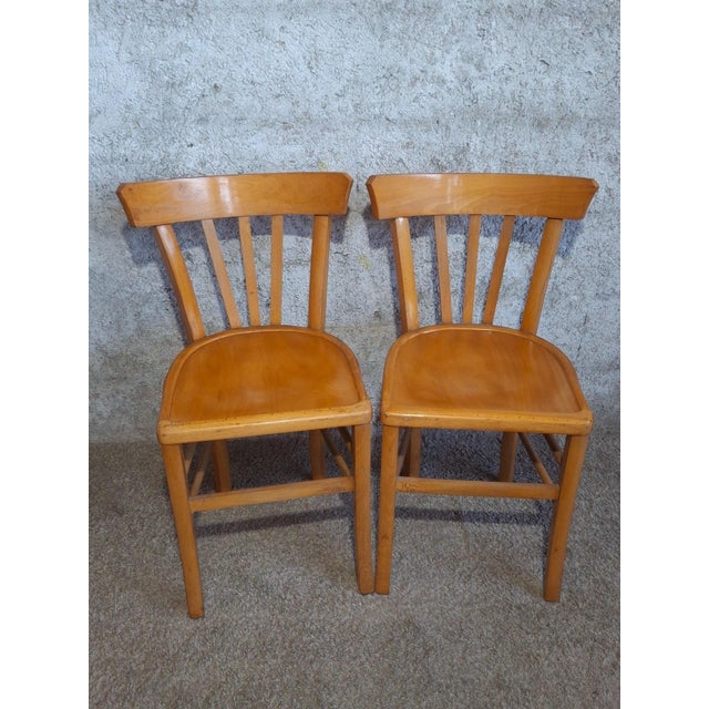 Bistro Chairs in Beech from Luterma, 1950s, Set of 8 For Sale - Image 11 of 16