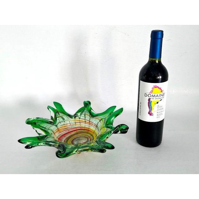 Glass 1960s Fratelli Toso Murano Stretched Art Glass Bowl For Sale - Image 7 of 11