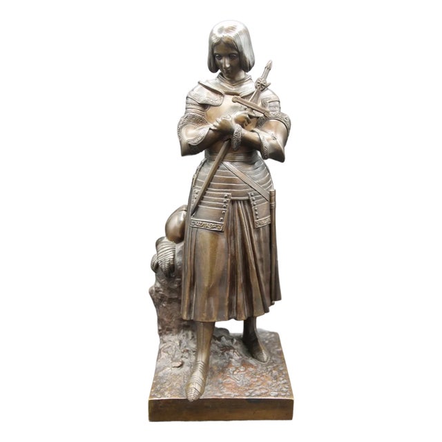 Marie d'Orléans, Joan of Arc, 19th Century, Bronze For Sale