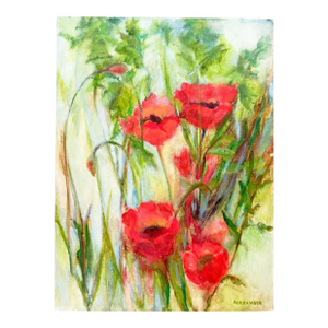 Poppies, Original Oil Painting on Canvas, Signed