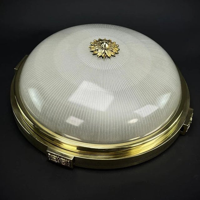 Art deco plafoniere by holophane - 1930s the art deco ceiling lamp is a remarkable example of the craftsmanship and style...
