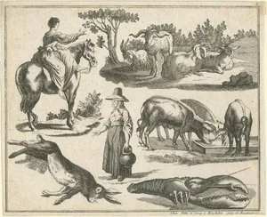 Chez Fietta et Compagnie, A Study of Rural Life and Animals, 1770, Print