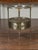 Metal Vintage Italian Steel and Bronze Circular Side Table with Swan Necks and Doors For Sale - Image 7 of 12