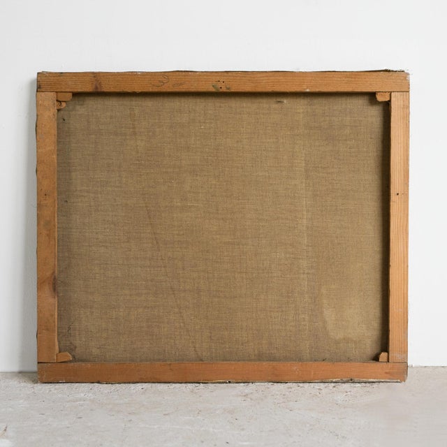 Romantic Moonlight River Landscape, Vintage Original Impressionist Oil Painting, Early-Mid 20th Century For Sale - Image 10 of 10