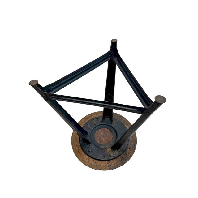 Black Industrial Factory Workshop Stool from Rowac, 1920s For Sale - Image 8 of 14