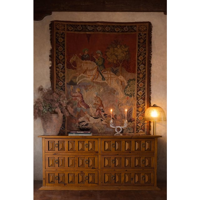 Large Scale Rustic Spanish Pine 6-Drawer Dresser For Sale - Image 4 of 9