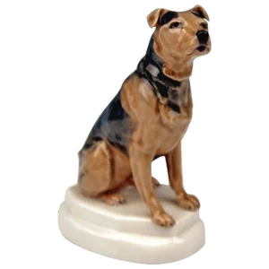 Terrier Figurine attributed to Paul Walther for Meissen, 1935