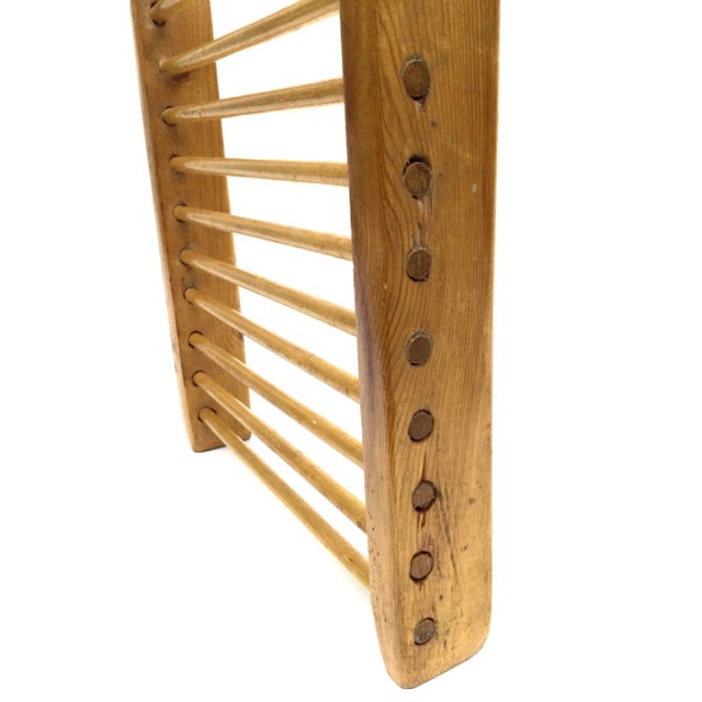 Antique Folk-Art Wooden Dowel Trivet Tray For Sale - Image 10 of 11