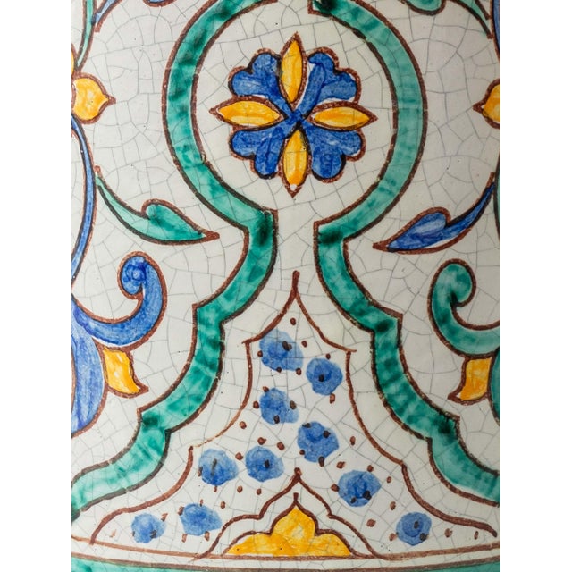 Spanish Moorish Hand-Painted Ceramic Table Lamp For Sale - Image 14 of 17