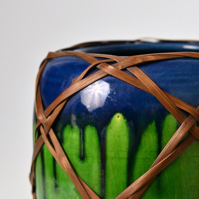 Antique Japanese Awaji Ceramic Vase, 1900s For Sale - Image 13 of 14