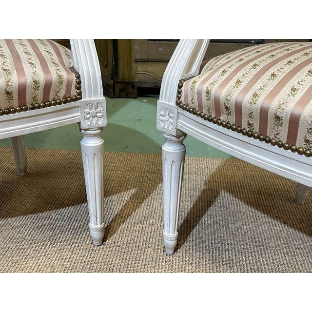 Louis XVI Armchairs in Beech, 1970s, Set of 2 For Sale - Image 10 of 14
