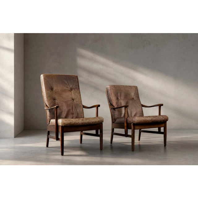 Vintage Danish High Chair in Beech and Brown Leather from Farstrup Møbler, 1970s For Sale - Image 17 of 18