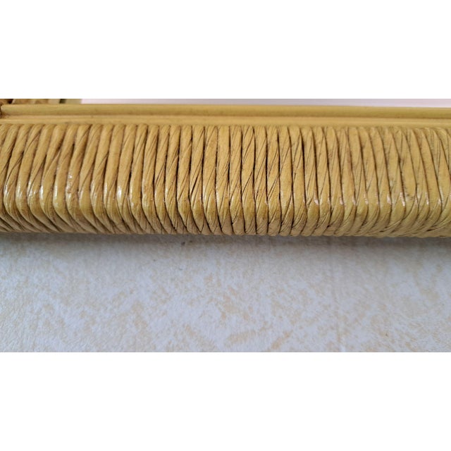 Coastal Henry Link Lexington Rattan Wall Mirror Bamboo Lattice 45” Boho Coastal For Sale - Image 3 of 12