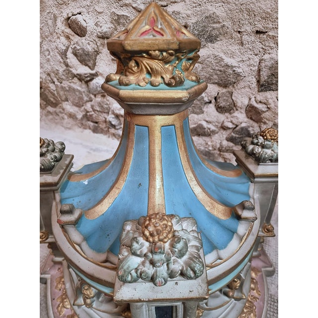 Ceramic Neo-Gothic Architectural Church Elements in Polychrome Terracotta, France, 19th Century, Set of 2 For Sale - Image 7 of 18