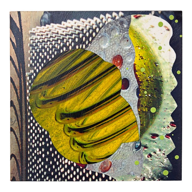 "Spring Coil Green" by Michael DesRosiers Abstract Mixed-Media on MDF Panel (2025) For Sale