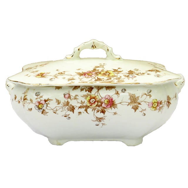 Late 19th Century Antique English Ironstone Tureen With Lid For Sale - Image 5 of 5
