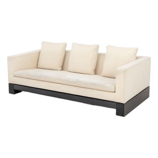 Minotti Andersen Quilt White Upholstered Sofa For Sale