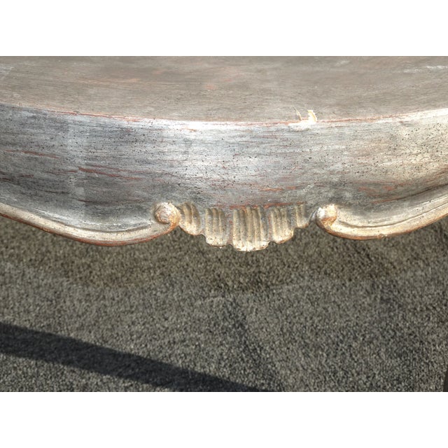 Vintage Italian French Scalloped Edge Silver Coffee Table Platter Made