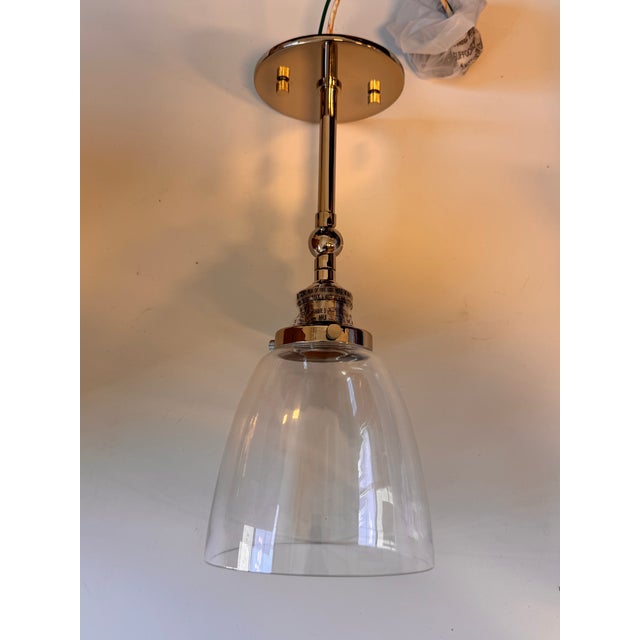Design Plus Gallery presents the 20th C. Factory Filament Clear Glass Cloche Sconce from Restoration Hardware. Evoking...