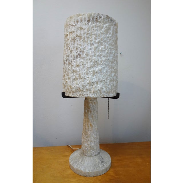 Large Vintage Alabaster Table Lamp, Spain, 1950s, in Very Good conditions. Designed 1950 to 1959 European Plug (up to...