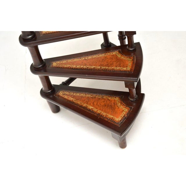 Antique Georgian Library Steps, 1930s For Sale - Image 9 of 10