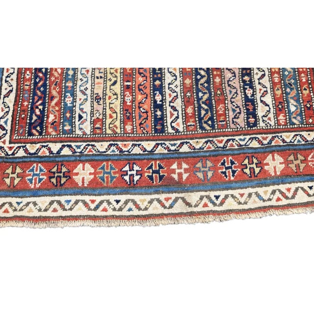 Red Antique Kazak Rug 3'8'' x 8'1'' For Sale - Image 8 of 12