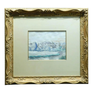 Paul-Emile Pissarro Untitled Original Watercolor on Paper With Custom Frame