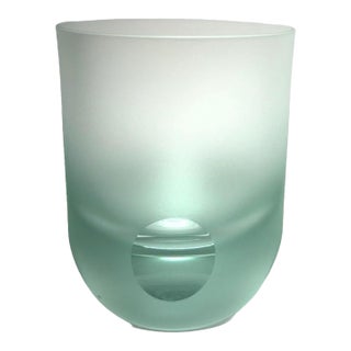 Teal Moser Frosted Tipsy Whiskey Glass New in Box For Sale