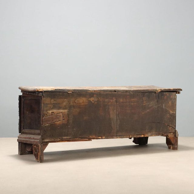 Walnut Chest with Vine Tendril Carvings For Sale - Image 11 of 13